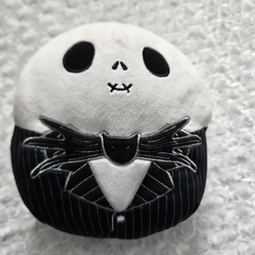 Squishmallows Jack Skellington Plush Toy Small Black And New White Washable